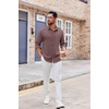 image:imageCOOFANDY Mens Button Down Shirt Casual Untucked Shirts Long Sleeve Dress Shirt with PocketBrown