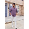 image:imageCOOFANDY Mens Button Down Shirt Casual Untucked Shirts Long Sleeve Dress Shirt with PocketDeep Purple