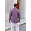image:imageCOOFANDY Mens Button Down Shirt Casual Untucked Shirts Long Sleeve Dress Shirt with PocketDeep Purple