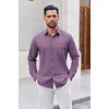 image:imageCOOFANDY Mens Button Down Shirt Casual Untucked Shirts Long Sleeve Dress Shirt with PocketDeep Purple