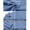image:imageCOOFANDY Mens Button Down Shirt Casual Untucked Shirts Long Sleeve Dress Shirt with PocketDenim Blue