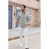 image:imageCOOFANDY Mens Button Down Shirt Casual Untucked Shirts Long Sleeve Dress Shirt with PocketLight Grey