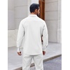 image:imageCOOFANDY Mens Button Down Shirt Casual Untucked Shirts Long Sleeve Dress Shirt with PocketWhite