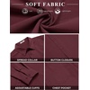 image:imageCOOFANDY Mens Button Down Shirt Casual Untucked Shirts Long Sleeve Dress Shirt with PocketWine Red