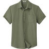 image:imageCOOFANDY Mens Button Down Short Sleeve Shirt Casual Dress Shirt Untucked Summer Shirts with PocketArmy Green