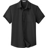 image:imageCOOFANDY Mens Button Down Short Sleeve Shirt Casual Dress Shirt Untucked Summer Shirts with PocketBlack
