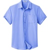 image:imageCOOFANDY Mens Button Down Short Sleeve Shirt Casual Dress Shirt Untucked Summer Shirts with PocketBlue