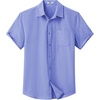 image:imageCOOFANDY Mens Button Down Short Sleeve Shirt Casual Dress Shirt Untucked Summer Shirts with PocketDenim Blue
