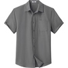 image:imageCOOFANDY Mens Button Down Short Sleeve Shirt Casual Dress Shirt Untucked Summer Shirts with PocketGray