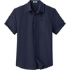 image:imageCOOFANDY Mens Button Down Short Sleeve Shirt Casual Dress Shirt Untucked Summer Shirts with PocketNavy Blue