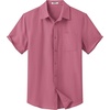 image:imageCOOFANDY Mens Button Down Short Sleeve Shirt Casual Dress Shirt Untucked Summer Shirts with PocketRed