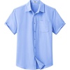 image:imageCOOFANDY Mens Button Down Short Sleeve Shirt Casual Dress Shirt Untucked Summer Shirts with PocketSky Blue