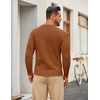 image:imageCOOFANDY Mens Cable Knit Sweater Casual Long Leeve Crewneck Pullover Sweaters Twist Textured Fisherman SweaterBrown