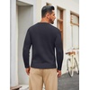 image:imageCOOFANDY Mens Cable Knit Sweater Casual Long Leeve Crewneck Pullover Sweaters Twist Textured Fisherman SweaterNavy Blue