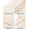 image:imageCOOFANDY Mens Cable Knit Sweater Casual Long Leeve Crewneck Pullover Sweaters Twist Textured Fisherman SweaterWhite