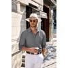 image:imageCOOFANDY Mens Casual Button Down Shirts Long Sleeve Fall Shirt Untucked Dress Shirts for MenLight Grey