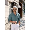 image:imageCOOFANDY Mens Casual Button Down Shirts Long Sleeve Fall Shirt Untucked Dress Shirts for MenStone Blue