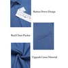 image:imageCOOFANDY Mens Casual Linen Shirts Short Sleeve Button Down Shirt Summer Beach TopsBlue