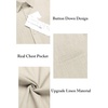 image:imageCOOFANDY Mens Casual Linen Shirts Short Sleeve Button Down Shirt Summer Beach TopsKhaki