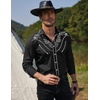 image:imageCOOFANDY Mens Cowboy Shirtss Embroidered Rose Design Shirts Western Long Sleeve Button Down ShirtsBlack