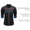image:imageCOOFANDY Mens Cowboy Shirtss Embroidered Rose Design Shirts Western Long Sleeve Button Down ShirtsBlack Retro Rose