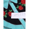 image:imageCOOFANDY Mens Cowboy Shirtss Embroidered Rose Design Shirts Western Long Sleeve Button Down ShirtsBlue Retro Rose