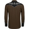 image:imageCOOFANDY Mens Cowboy Shirtss Embroidered Rose Design Shirts Western Long Sleeve Button Down ShirtsBrown