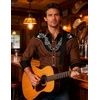 image:imageCOOFANDY Mens Cowboy Shirtss Embroidered Rose Design Shirts Western Long Sleeve Button Down ShirtsBrown