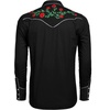 image:imageCOOFANDY Mens Cowboy Shirtss Embroidered Rose Design Shirts Western Long Sleeve Button Down ShirtsPure Black Retro Rose