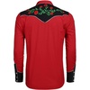 image:imageCOOFANDY Mens Cowboy Shirtss Embroidered Rose Design Shirts Western Long Sleeve Button Down ShirtsRed Retro Rose