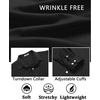 image:imageCOOFANDY Mens Dress Shirt Long Sleeve Wrinkle Free Formal Shirts Business Casual Button Down ShirtsBlack