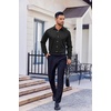 image:imageCOOFANDY Mens Dress Shirt Long Sleeve Wrinkle Free Formal Shirts Business Casual Button Down ShirtsBlack