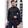 image:imageCOOFANDY Mens Dress Shirt Long Sleeve Wrinkle Free Formal Shirts Business Casual Button Down ShirtsBlack