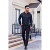 image:imageCOOFANDY Mens Dress Shirt Long Sleeve Wrinkle Free Formal Shirts Business Casual Button Down ShirtsDark Blue