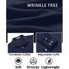 image:imageCOOFANDY Mens Dress Shirt Long Sleeve Wrinkle Free Formal Shirts Business Casual Button Down ShirtsDark Blue