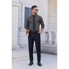 image:imageCOOFANDY Mens Dress Shirt Long Sleeve Wrinkle Free Formal Shirts Business Casual Button Down ShirtsDark Grey