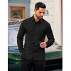 image:imageCOOFANDY Mens Dress Shirts Long Sleeve Business Casual Button Down Shirts Regular Fit Formal ShirtsBlack