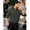 image:imageCOOFANDY Mens Dress Shirts Long Sleeve Business Casual Button Down Shirts Regular Fit Formal ShirtsDark Army Green
