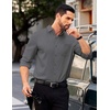 image:imageCOOFANDY Mens Dress Shirts Long Sleeve Business Casual Button Down Shirts Regular Fit Formal ShirtsDark Grey