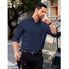 image:imageCOOFANDY Mens Dress Shirts Long Sleeve Business Casual Button Down Shirts Regular Fit Formal ShirtsDeep Blue