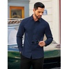 image:imageCOOFANDY Mens Dress Shirts Long Sleeve Business Casual Button Down Shirts Regular Fit Formal ShirtsDeep Blue