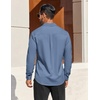 image:imageCOOFANDY Mens Dress Shirts Long Sleeve Business Casual Button Down Shirts Regular Fit Formal ShirtsGrey Blue