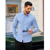 image:imageCOOFANDY Mens Dress Shirts Long Sleeve Business Casual Button Down Shirts Regular Fit Formal ShirtsLight Blue