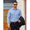 image:imageCOOFANDY Mens Dress Shirts Long Sleeve Business Casual Button Down Shirts Regular Fit Formal ShirtsLight Blue