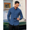 image:imageCOOFANDY Mens Dress Shirts Long Sleeve Business Casual Button Down Shirts Regular Fit Formal ShirtsNavy Blue