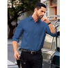 image:imageCOOFANDY Mens Dress Shirts Long Sleeve Business Casual Button Down Shirts Regular Fit Formal ShirtsNavy Blue
