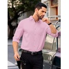 image:imageCOOFANDY Mens Dress Shirts Long Sleeve Business Casual Button Down Shirts Regular Fit Formal ShirtsPink
