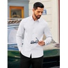 image:imageCOOFANDY Mens Dress Shirts Long Sleeve Business Casual Button Down Shirts Regular Fit Formal ShirtsWhite