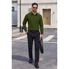 image:imageCOOFANDY Mens Dress Shirts Long Sleeve Casual Button Down Shirts Formal Business ShirtArmy Green
