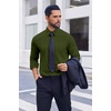 image:imageCOOFANDY Mens Dress Shirts Long Sleeve Casual Button Down Shirts Formal Business ShirtArmy Green